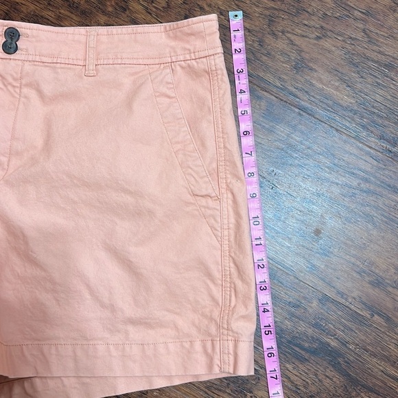 Womens Plus Size 17 Coral Peach Shorts Stretch Two Button Flat Front Pockets - Picture 10 of 10